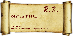 Róza Kitti névjegykártya